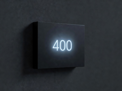 Modern minimalist thermostat interface glowing on a dark wall
